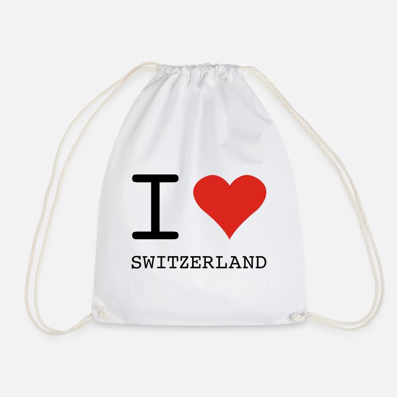I LOVE SWITZERLAND - Turnbeutel - Weiß
