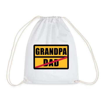 Dad - Grandpa - Drawstring Bag - white - Front