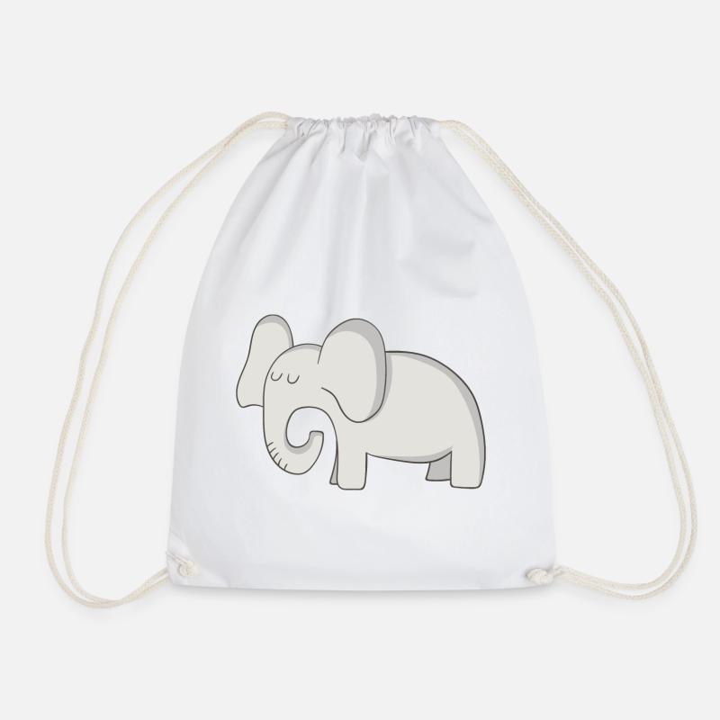 Elefant - Turnbeutel - Weiß