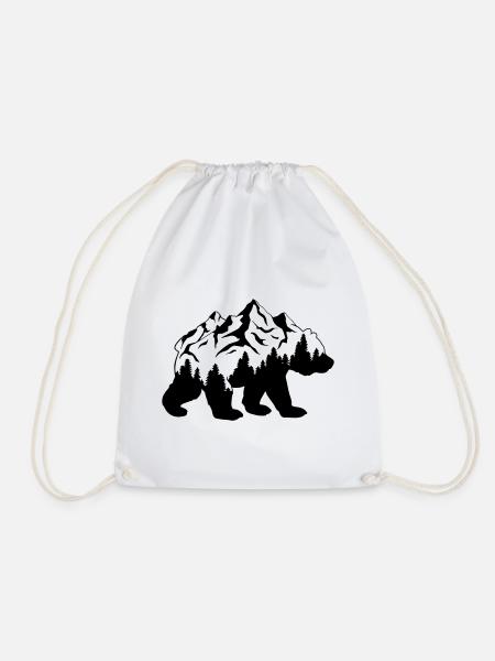 papabär mamabär Natur Wanderer Berg Geschenk - Turnbeutel - Weiß