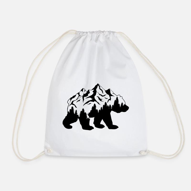 papabär mamabär Natur Wanderer Berg Geschenk - Turnbeutel - Weiß