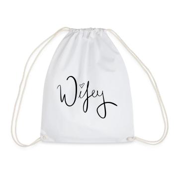 Wifey - Drawstring Bag - white - Front