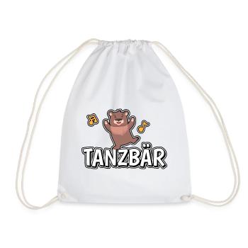 Tanzbär - Bär - Bären - Turnbeutel - Weiß - Vorne