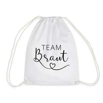 Team Braut / Crew / JGA Jungesellinnenabschied - Turnbeutel - Weiß - Vorne