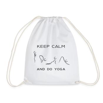 keep calm and do yoga - Sac de sport léger - blanc - Devant