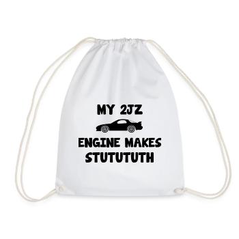 2JZ MK3 JDM puissance moteur - Sac de sport léger - blanc - Devant