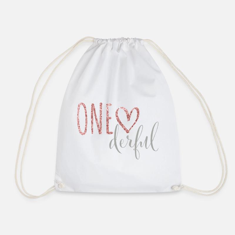 1. Geburtstag Baby Onederful Geschenk - Turnbeutel - Weiß