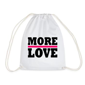 More love - Drawstring Bag - white - Front