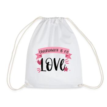 Cheerleading Cheerleader Love Gift - Drawstring Bag - white - Front