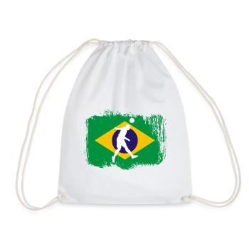Football Brazil Sports - Drawstring Bag - white - Front