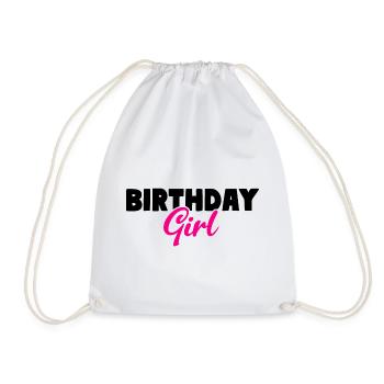 Fille d’anniversaire - Sac de sport léger - blanc - Devant