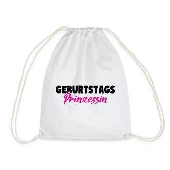 Geburtstags Prinzessin - Turnbeutel - Weiß - Vorne