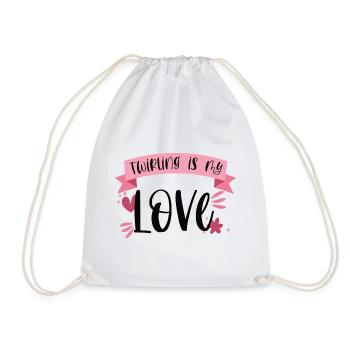 Twirling is my Love - Cadeau de sportive - Sac de sport léger - blanc - Devant