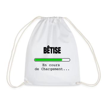Bêtise en cours de chargement - Sac de sport léger - blanc - Devant