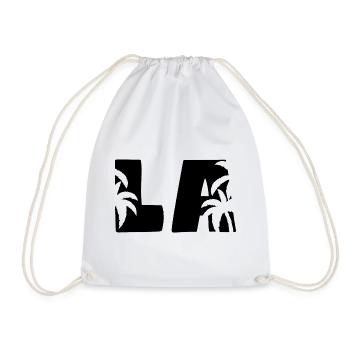 LA Palms Los Angeles - Drawstring Bag - white - Front