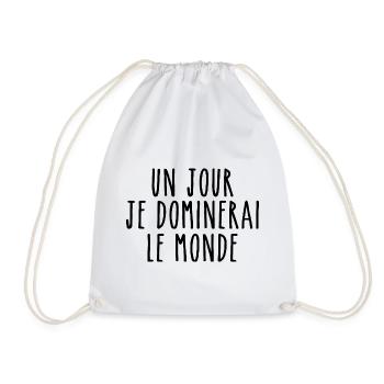 Un jour je dominerai le monde - Sac de sport léger - blanc - Devant