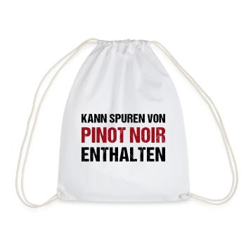 Kann Spuren Von Pinot Noir Enthalten Wein - Turnbeutel - Weiß - Vorne