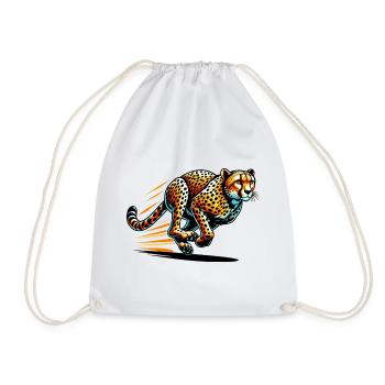 Cheetah - Drawstring Bag - white - Front