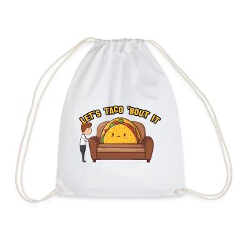Let’s Taco About It - Drawstring Bag - white - Front