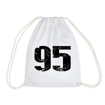 95 Number Leotard - Drawstring Bag - white - Front