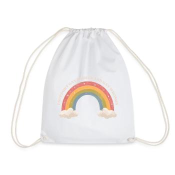 Je soutiens les droits des homosexuels – T-shirt arc-en-ciel pastel - Sac de sport léger - blanc - Devant