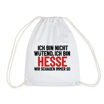 Ich bin nicht wütend - ich bin Hesse - Turnbeutel - Weiß - Vorne