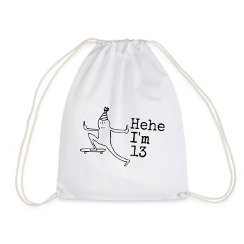 13. Geburtstag Geschenk lustig 13 Jahre 13th  - Turnbeutel - Weiß - Vorne