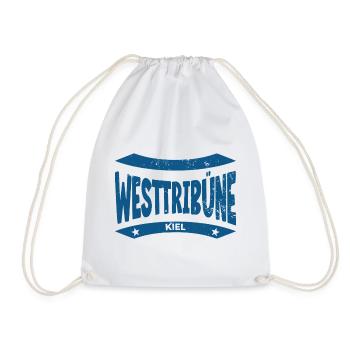 Kiel Stadium West Stand Hoodie, Hat, Mug - Drawstring Bag - white - Front