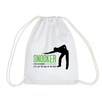 Snooker - Let's get the.boys on the baize - Drawstring Bag - white - Front