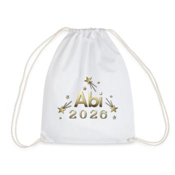 Abi 2026 goldenes Abi Design Abitur Matura 2026 - Turnbeutel - Weiß - Vorne