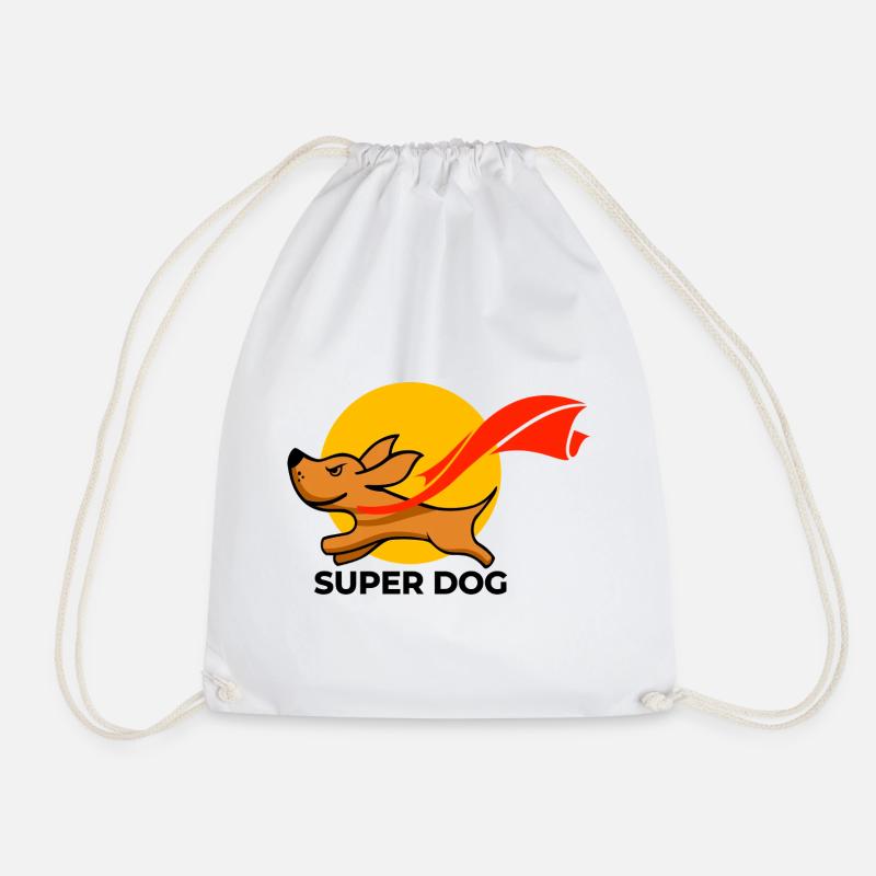 Sunlit Sprinting Boar - Drawstring Bag - white