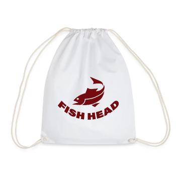 tête de poisson - Sac de sport léger - blanc - Devant