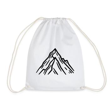 Mountains Symbol Rocks - Drawstring Bag - white - Front