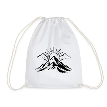 Berge Natur Landschaft Symbol - Turnbeutel - Weiß - Vorne