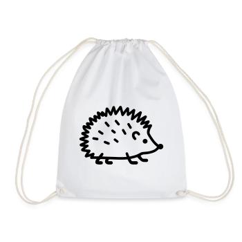 Igel - Turnbeutel - Weiß - Vorne