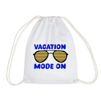 Vacation mode on - Drawstring Bag - white - Front