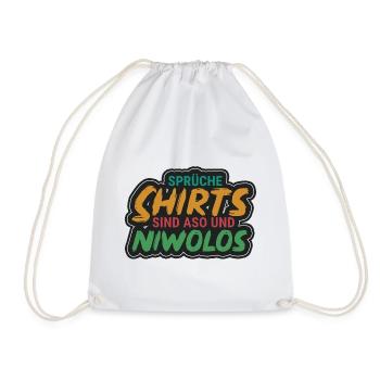 Spruchshirts sind aso & niwolos - Turnbeutel - Weiß - Vorne