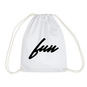 Fun Minimalist Saying Shirt - Drawstring Bag - white - Front