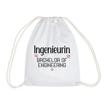 Studium Ingenieurwissenschaften Ingenieurin - Turnbeutel - Weiß - Vorne