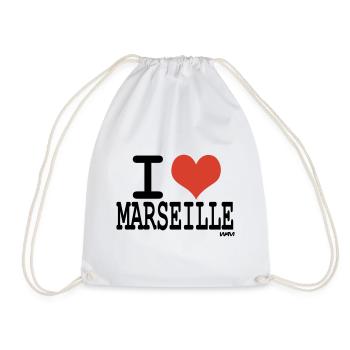 i love Marseille - couleurs personnalisables - Sac de sport léger - blanc - Devant