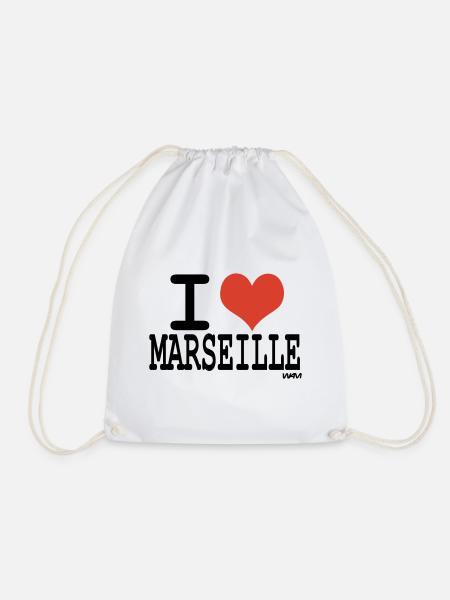 i love Marseille - couleurs personnalisables - Sac de sport léger - blanc