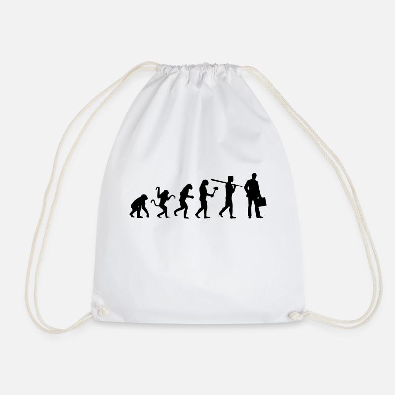 BUSINESS EVOLUTION! - Drawstring Bag - white