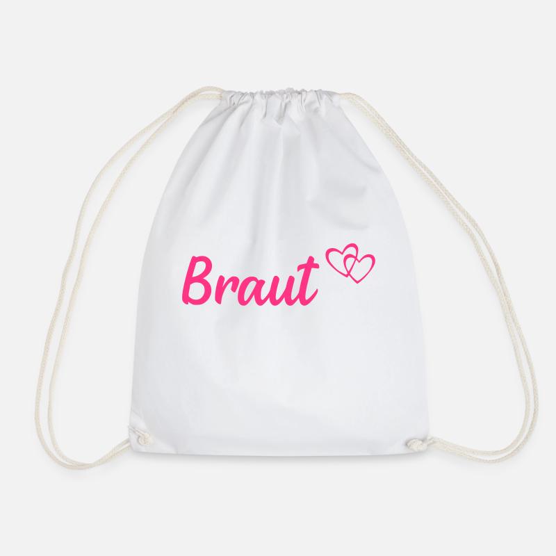 Braut - Turnbeutel - Weiß