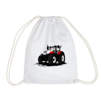 Tractor - tug - farmer - farmer - Drawstring Bag - white - Front