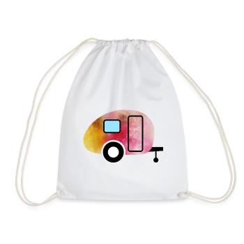 Caravane caravane Aquarelle Camping - Sac de sport léger - blanc - Devant