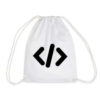 Programmierer-Code - Turnbeutel - Weiß - Vorne