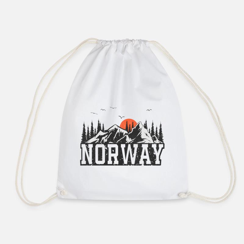 Norwegen - Turnbeutel - Weiß