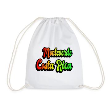 Monteverde Costa Rica rainbow design - Drawstring Bag - white - Front