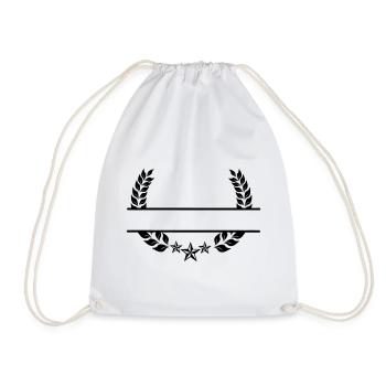 Couronne de laurier sous trois étoiles - Sac de sport léger - blanc - Devant
