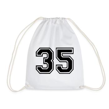35 - Drawstring Bag - white - Front